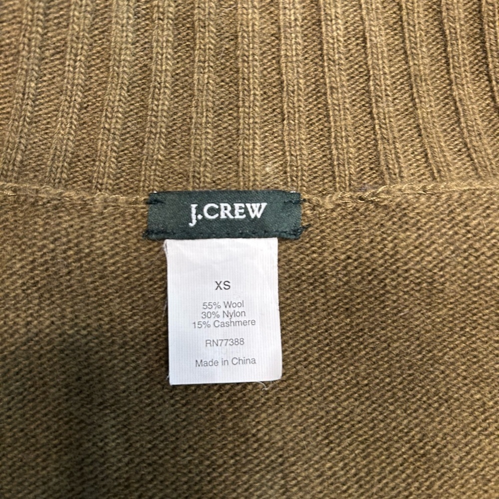 J. Crew Olive Green Cowl Neck Women's Sweater - Picture 4 of 4